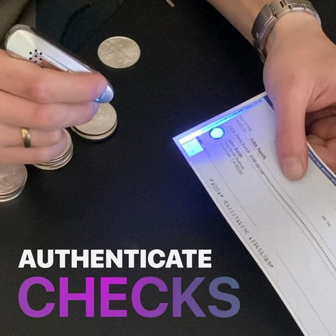 VersaCheck GTMS-1226 Gotest Check Compliance Tester & Counterfeit Detector for Checks, Currency, ID's (Blue)