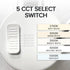 8 Trimless 1400 5 2700K/3000K/3500K/4000K/5000K, Dimmable Maxxima in. LED Round Disk Light, Lumens, CCT Flush Mount