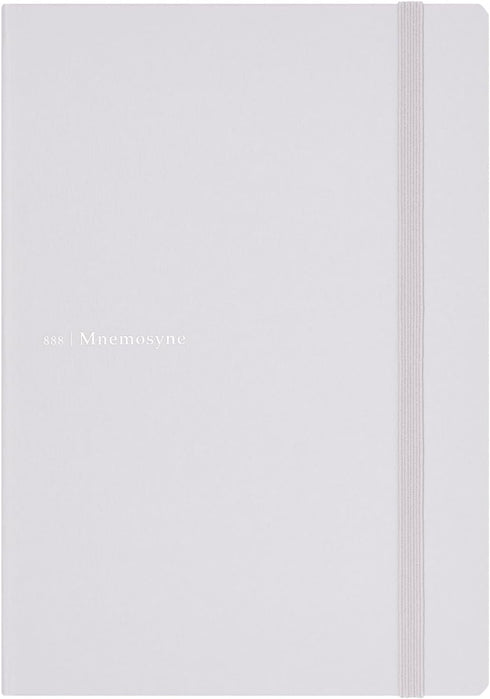 Maruman MNEMOSYNE Journal Notebook, 8.5 x 6.02 Inches (A5), 5mm Dot Grid, Hard Cover with Elastic Band, 90 gsm, 120