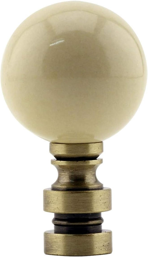 Finial Showcase Ceramic 35mm Ivory Ball Antique Base Lamp Finial 2" h