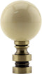 Finial Showcase Ceramic 35mm Ivory Ball Antique Base Lamp Finial 2" h