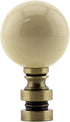 Finial Showcase Ceramic 35mm Ivory Ball Antique Base Lamp Finial 2" h