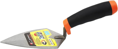 2 Pcs Pointing Trowel and Gauging Trowel Set, 6" Masonry Hand Tool Set with Soft Grip Handle