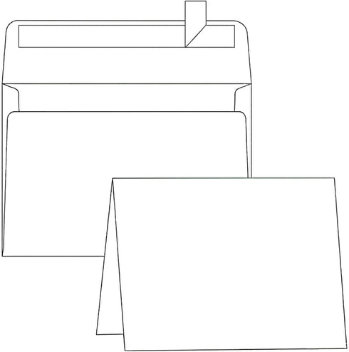 Instakingdom Instakindom 5" x 7" Blank Cards and Envelopes 200 Pack - Heavyweight