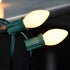 SUNSGNE C7 LED White Replacement Christmas Light Bulbs, Pack of 25, 0.6W E12 Candelabra Base - Great for Decorative