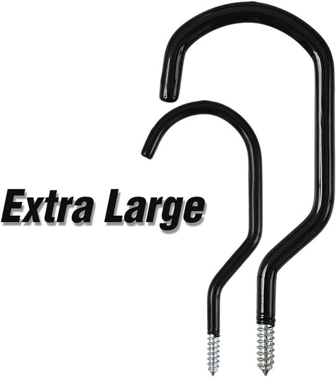 Extra Large Mountain Bike Storage Hook Set, 8 Inches Heavy Duty Garage Hook Set, Pack of 2