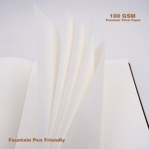 Large Blank Notebook Journal for Writing & Drawing, Soft Faux Leather Cover, 320 Pages, A4 8.4x11.4 inches