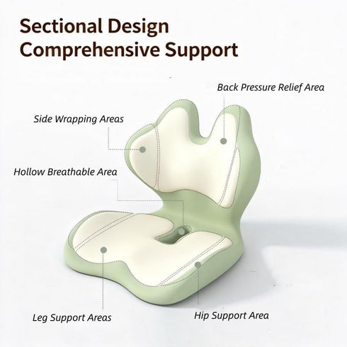 GPPYMX Seat Cushion Lumbar Support Pillow for Office Chair, Memory Foam L-Shaped Seat & Backrest Cushion for Long