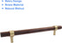 Piutouyar 2 Pulls,160mm/6-1/4 inch Pcs Walnut Cabinet Hole Center Wood Drawer Handle Pulls, Wooden Knob Pull Handles