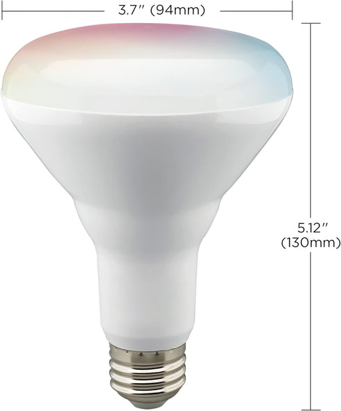 S11256 BR30 Bulb, 9.5 120 800 2-Pack Satco Starfish WiFi Smart LED Light Works with Siri, Alexa, Google Assistant