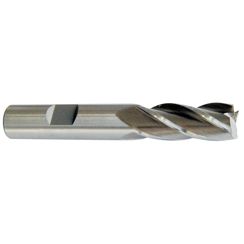 HHIP 5802-0250 1/4" x 3/8" 4 Flute High Speed Steel Center Cut Single End End Mill