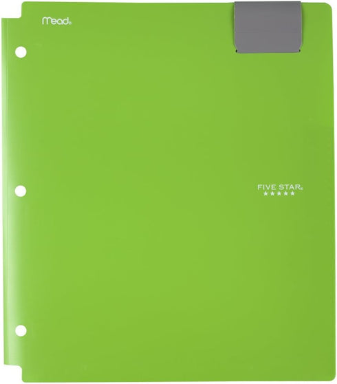 Five Star 4 Pocket Folder, Plastic, High Capacity, 1 Count, Color Selected for You (33190)
