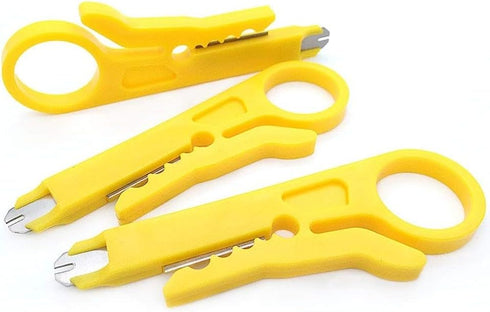 Mini Wire Stripper 3 Pcs for Network Wire Cable, RJ45/Cat5/Cat6 Data Cable, Telephone and Computer UTP Cable