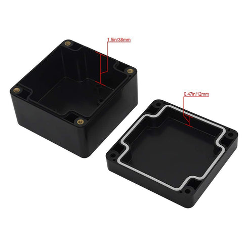 LeMotech IP65 Waterproof Junction Box Dustproof ABS Plastic Electrical Enclosure for Electronic Black 3.29x 3.19x 2.2