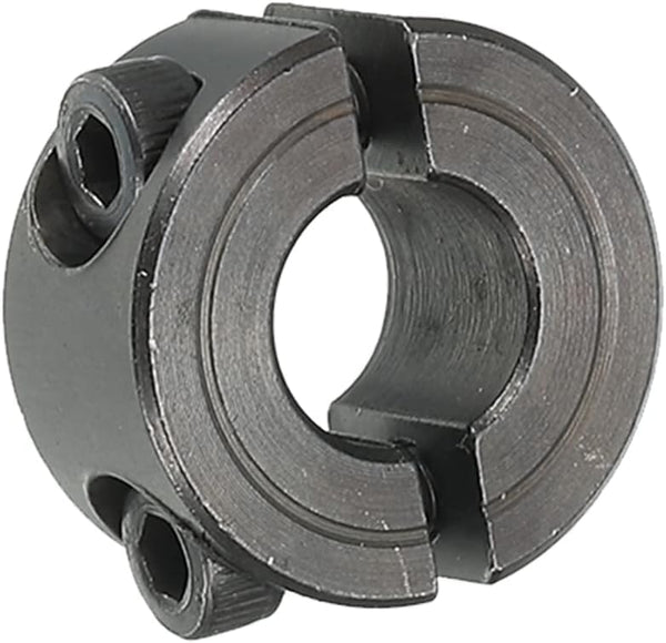 MECCANIXITY Shaft Collar, 0.31 Inch Bore Double Split Carbon Steel Clamping Collar with Set Screw