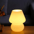 BSOD Mushroom lamp,Glass Mushroom Bedside Table Lamp Translucent Murano Vintage Style Striped Small Nightstand Desklamp