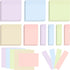 BAYTORY 6 Pads Pastel Sticky Notes, 3 x 3 Inch, 3 x 2 Inch, Colorful Self-Stick Notes for Office School Home Study