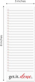 Motivational Sticky Note Checklist Set of 3, Black and Red To Do Note Pads, 50 Sheets Per Pad, Made in USA
