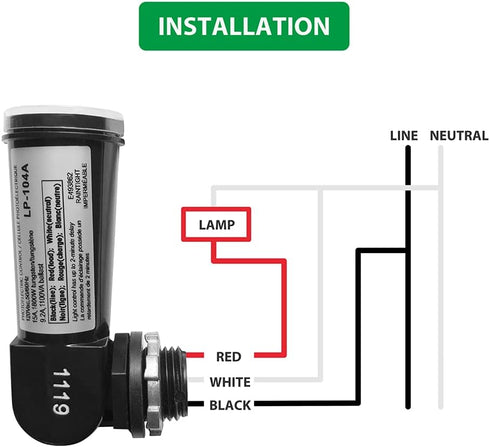 GBAYSA 1 Pack Outdoor Photoelectric Sensor,Dusk to Dawn Swivel Mount Conduit Lighting Control with Photocell,Automatic