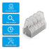50pcs 8 Port Push-in Electrical Wire Connector, Compact Terminal for 18-12 AWG Solid Stranded Wires