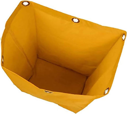 Replacement Janitorial Cart Bag, High Capacity Waterproof Cleaning Bag (Yellow)