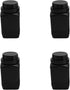Heyiarbeit 5pcs Plastic Lab Chemical Reagent Bottles 500ml/17oz Wide Mouth Sample Sealing Liquid/Solid Storage, Black