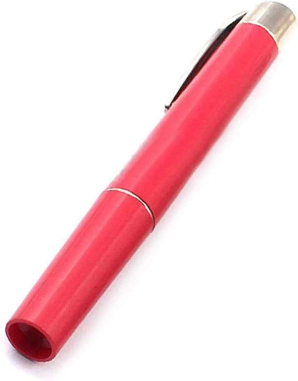LED Diagnostic Penlight for Nurses Doctors with Pocket Clip Red