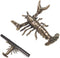 ZORZA 1Pcs Weightlifting Lobster Desk Pen Stand Creative Lobster Pen Holder Vintage Crayfish