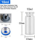 10 Pcs 10ml Glass Bottles, Sterile Transparent Vials, Lab Sample Vials with Flip Off Cap