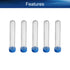 Bettomshin 100Pcs 10ml Round Bottom Centrifuge Tubes with Screw-on Cap, Transparent Mini Plastic Storage Containers