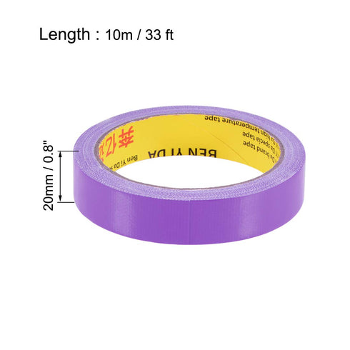 uxcell Cloth Duct Tape Single Side Adhesive Tape Moisture-proof for Crafts, Home Improvement, Repairs, 33 Ft x 0.8 Inch(LxW), Purple