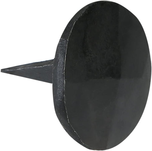 A29 Set of 6 Iron Clavos Decorative Nails, Round Pyramid Decorative Bolt Heads, Natural Black Iron Finish