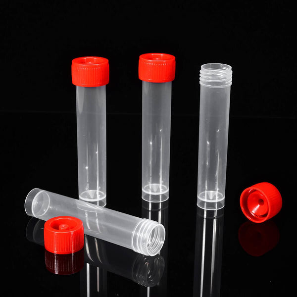 30pcs 20ml Plastic Small Vials with Screw Caps, PP Material, Free from DNase, RNase, Human DNA