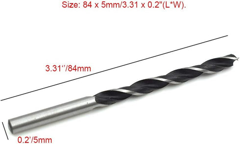 5mm Wood Drill Bit, 3 Point Woodworking Drill, 5pcs