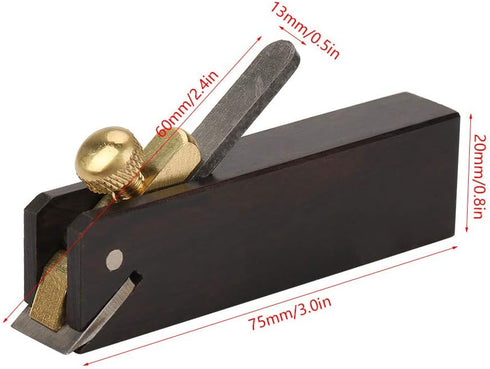 Mini Wood Planer, Ebony Woodworking Hand Plane for DIY Cable Line Cutting Tool