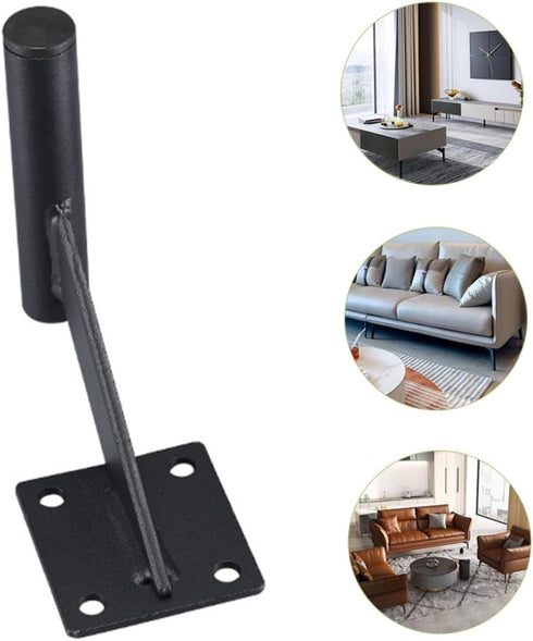 18cm Metal Furniture Legs Replacement for Dresser and Coffee Table, Sand Black Sofa Support Feet, Heavy Duty Metal
