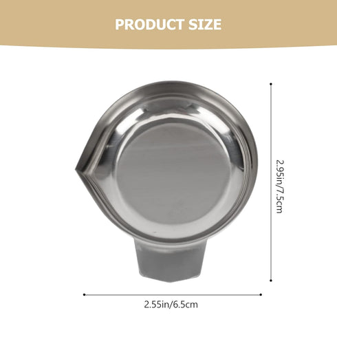 DOITOOL 2Pcs Stainless Steel Weighing Boats, Lab Dish Container for Measuring Mixing Powders and Liquids