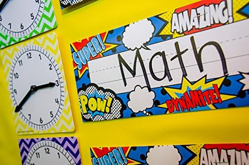 Superhero Flat Name Plates (5588) by Teacher Created Resources, 11-1/2" x 3-1/2"