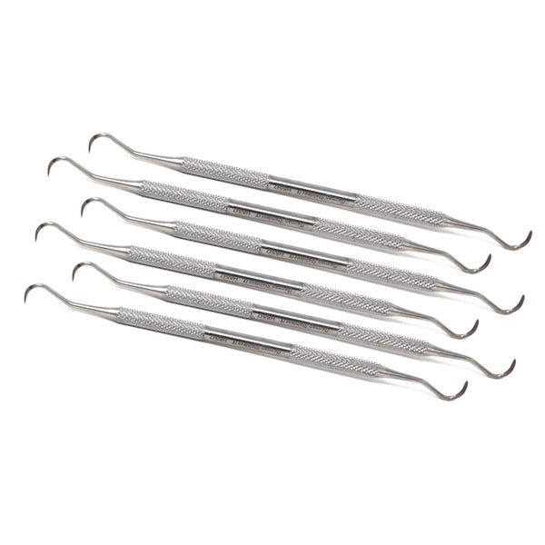 HIGH TECH INSTRUMENTS 6 Pcs Double Ended Dental Scalers H6/7 Made of Stainless Steel Reusable