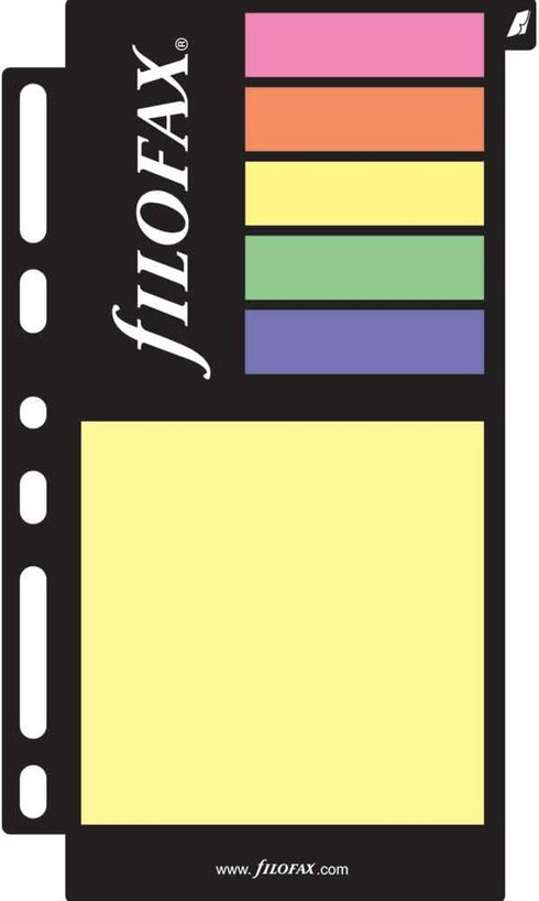 FILOFAX Sticky Notes, Assorted Colors, Multi-Fit (130136)