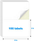 MaxGear 100 Pcs Removable Labels: 4x6 inch Water/Oil/Tear Resistant Matte White Paper Sheets for Home Packing and