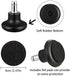 Outus 5 Pieces Office Chair Bell Glides Replacement Wheels, Swivel Caster Stopper with Self Adhesive Pads (Low Profile)