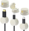 Waziaqoc 6 Pack Magnetic Cord Organizer, 360 Swiveling Cord Organizer with Adhesive Backing,