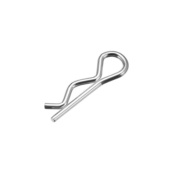 uxcell Clip Pins 1.6mm Wire Carbon Steel, 28mm Length R Shaped Spring Cotter Fastener Hardware, Silver Tone, 20pcs
