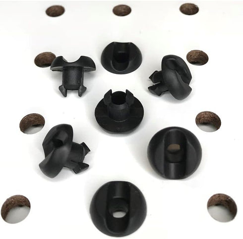 Pegboard Peg Locks 50PCS, 1/4 inch, Black