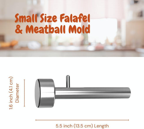 1.6 Inch (4.1 cm) Falafel Maker Press Scoop Stainless Steel Premium Quality Professional Middle Eastern Kitchen Tool