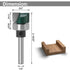 Yakamoz 1/4 Inch Shank Flush Trim Plunge Router Bit with Ball Bearing for Woodworking, 3/4" Cutting Diameter