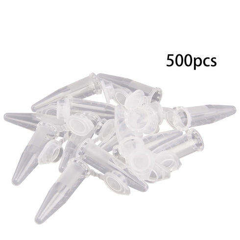 Othmro 1.5ml Conical Centrifuge Test Tubes with Snap Cap 500pcs, Lab Test Container Vial Test Tube Liquid Sample Storage Centrifuge Tube for Beads Yeast Specimen Sample Laboratory