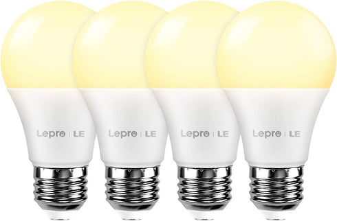 Lighting EVER Smart LED Light Bulbs, 60 Watt Equivalent, Dimmable with App, Warm White 2700K, A19 E26, Alexa & Google