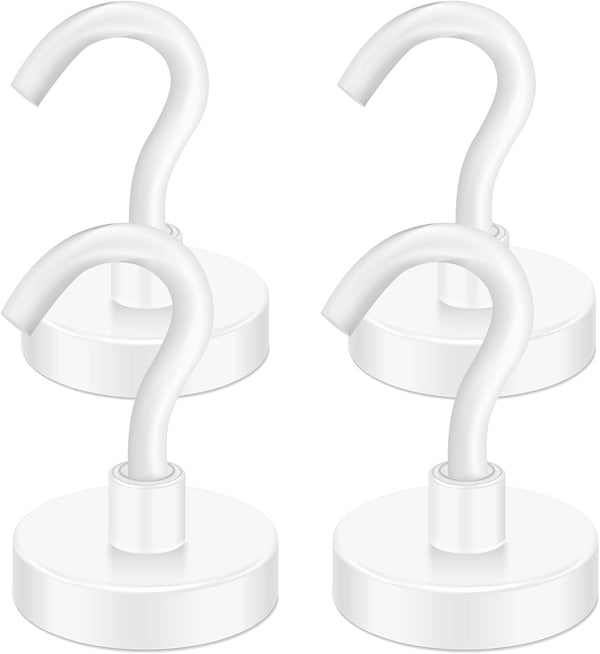 MIKEDE Magnetic Hooks, 40LB+ Heavy Duty Neodymium Hooks for Cruise Cabins, Pack of 4